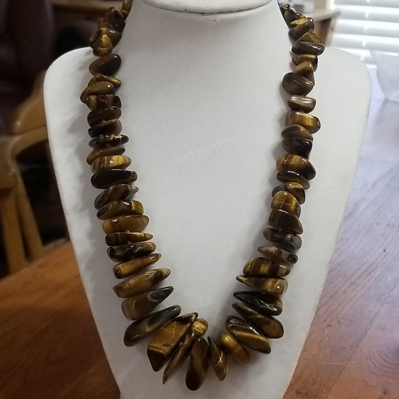 VINTAGE Tiger Eye Necklace - Picture 1 of 4